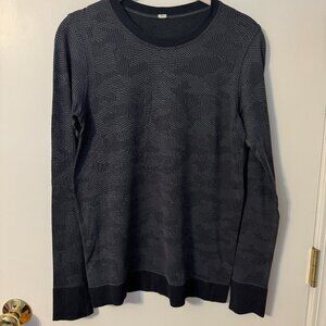 Lululemon Swiftly Breathe Long Sleeve Shirt - Black Patterned - Size 4